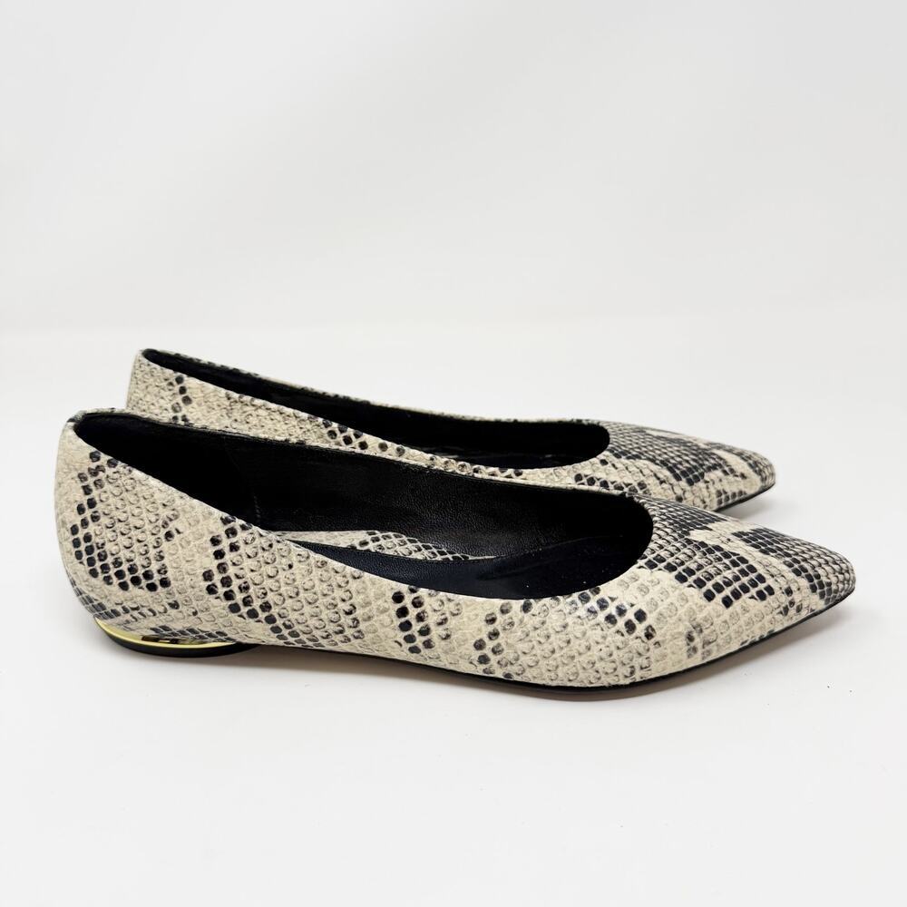 Marion Parke Must Have Flat Python Snake Pointed Toe Flats Women's 38 US 7.5